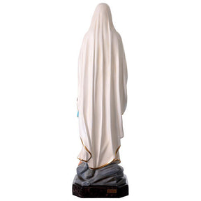 Nossa Senhora de Lourdes fibra de vidro corada 110 cm olhos vidro