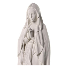 Nossa Senhora de Lourdes fibra de vidro natural 80x25x25 cm