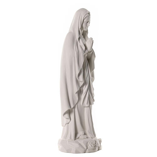 Nossa Senhora de Lourdes fibra de vidro natural 80x25x25 cm