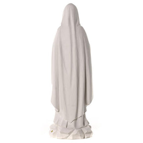Nossa Senhora de Lourdes fibra de vidro natural 80x25x25 cm