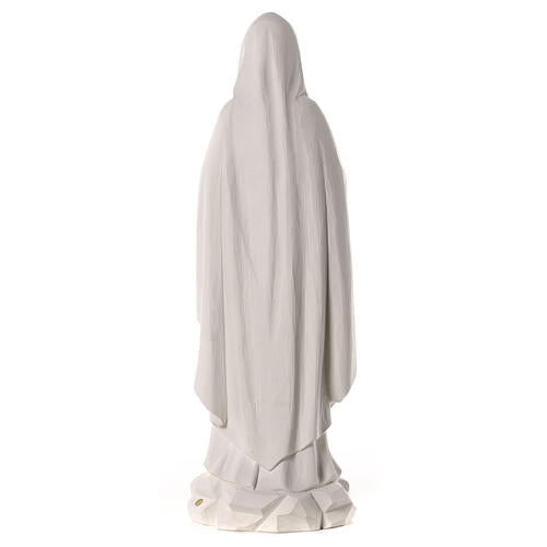 Nossa Senhora de Lourdes fibra de vidro natural 80x25x25 cm