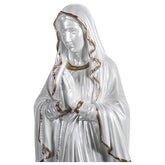 Nossa Senhora de Lourdes fibra vidro nacarada ouro 60 cm PARA EXTERIOR