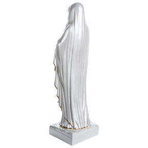 Nossa Senhora de Lourdes fibra vidro nacarada ouro 60 cm PARA EXTERIOR