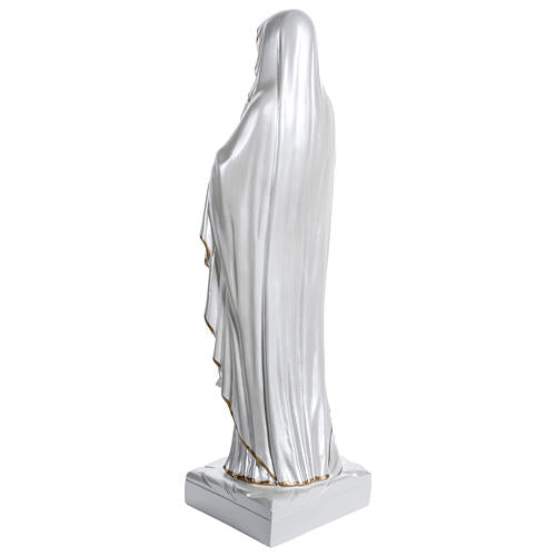 Nossa Senhora de Lourdes fibra vidro nacarada ouro 60 cm PARA EXTERIOR