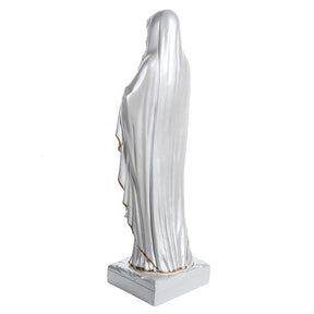 Nossa Senhora de Lourdes fibra vidro nacarada ouro 60 cm