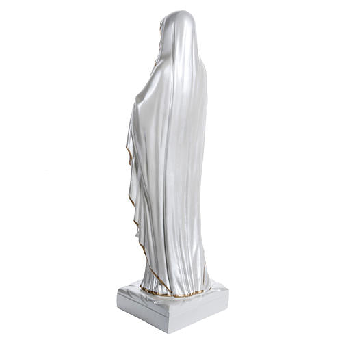 Nossa Senhora de Lourdes fibra vidro nacarada ouro 60 cm
