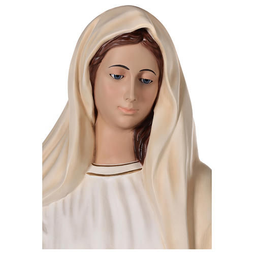Nossa Senhora de Medjugorje 170 cm fibra de vidro pintada olhos de vidro