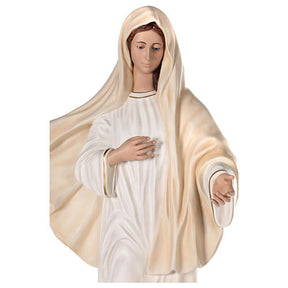 Nossa Senhora de Medjugorje 170 cm fibra de vidro pintada olhos de vidro