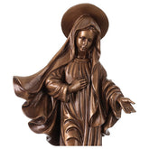 Nossa Senhora de Medjugorje efeito bronze Val Gardena fibra de vidro 60 cm