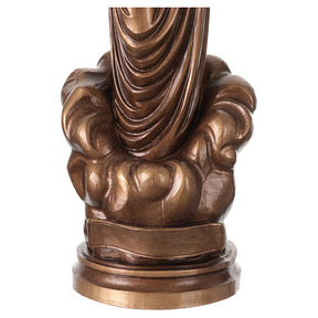 Nossa Senhora de Medjugorje efeito bronze Val Gardena fibra de vidro 60 cm