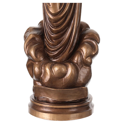 Nossa Senhora de Medjugorje efeito bronze Val Gardena fibra de vidro 60 cm