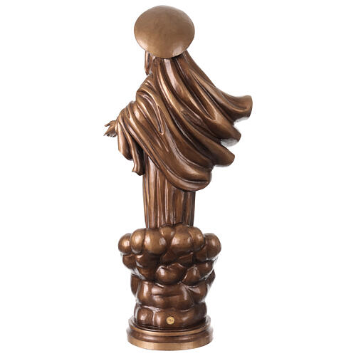 Nossa Senhora de Medjugorje efeito bronze Val Gardena fibra de vidro 60 cm