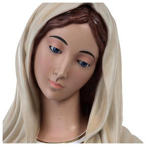 Nossa Senhora de Medjugorje fibra de vidro 130 cm olhos de vidro