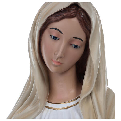 Nossa Senhora de Medjugorje fibra de vidro 130 cm olhos de vidro