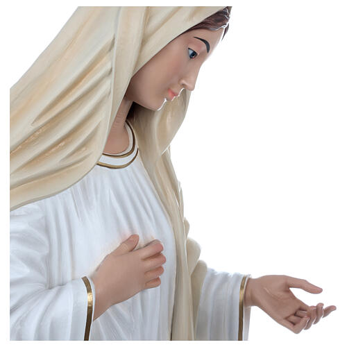 Nossa Senhora de Medjugorje fibra de vidro 130 cm olhos de vidro