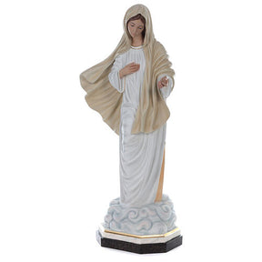Nossa Senhora de Medjugorje fibra de vidro 130 cm olhos de vidro