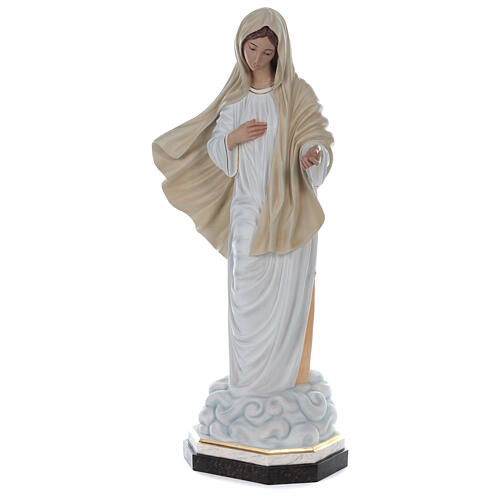 Nossa Senhora de Medjugorje fibra de vidro 130 cm olhos de vidro