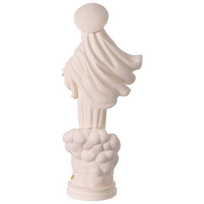 Nossa Senhora de Medjugorje para exterior em fibra de vidro branca Val Gardena 60 cm