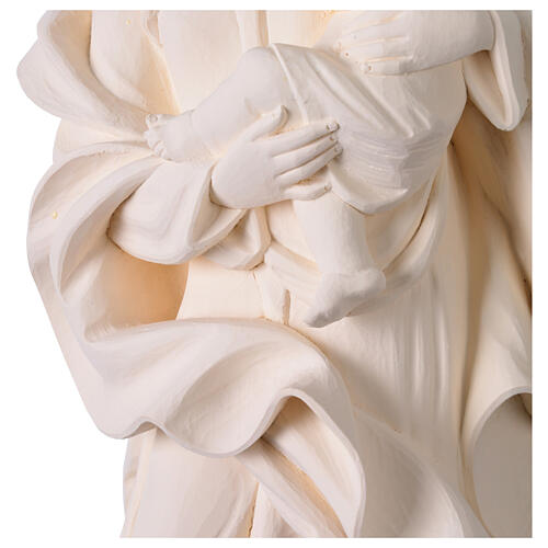 Nossa Senhora do Coração para exterior fibra de vidro branca Val Gardena 60 cm