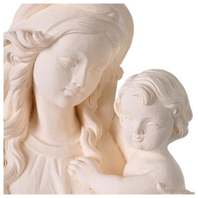 Nossa Senhora do Coração para exterior fibra de vidro branca Val Gardena 60 cm