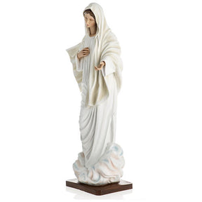 Nossa Senhora Medjugorje fibra vidro 60 cm acabado especial