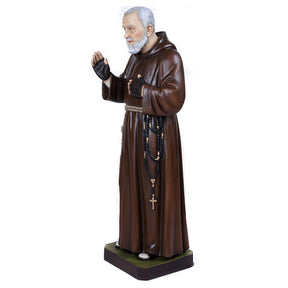 Padre Pio 110 cm fibra de vidro PARA EXTERIOR