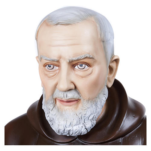 Padre Pio 110 cm fibra de vidro PARA EXTERIOR