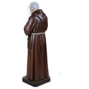 Padre Pio 110 cm fibra de vidro PARA EXTERIOR