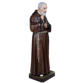 Padre Pio 110 cm fibra de vidro