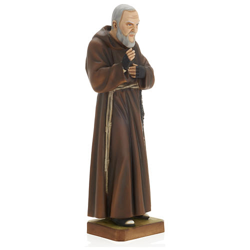 Padre Pio fibra de vidro 60 cm PARA EXTERIOR