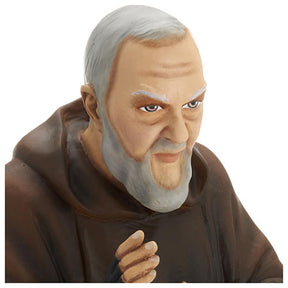 Padre Pio fibra de vidro 60 cm PARA EXTERIOR