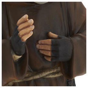 Padre Pio fibra de vidro 60 cm PARA EXTERIOR