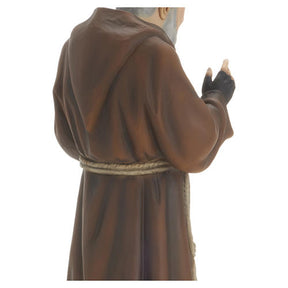 Padre Pio fibra de vidro 60 cm PARA EXTERIOR