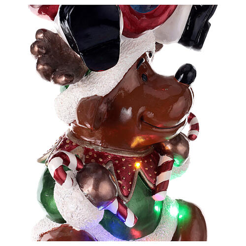 Pai Natal rena e boneco de neve no comboio h 180 cm LED