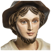 Pastor com cordeiro presépio 60 cm fibra de vidro PARA EXTERIOR