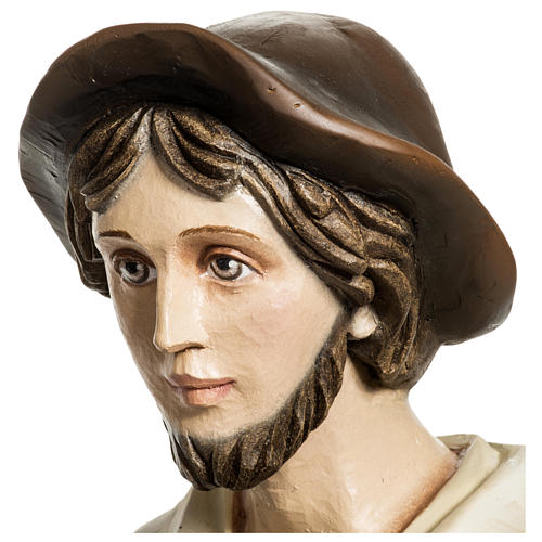 Pastor com cordeiro presépio 60 cm fibra de vidro PARA EXTERIOR