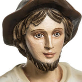 Pastor com cordeiro presépio 60 cm fibra de vidro