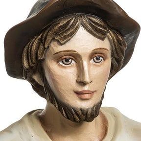 Pastor com cordeiro presépio 60 cm fibra de vidro