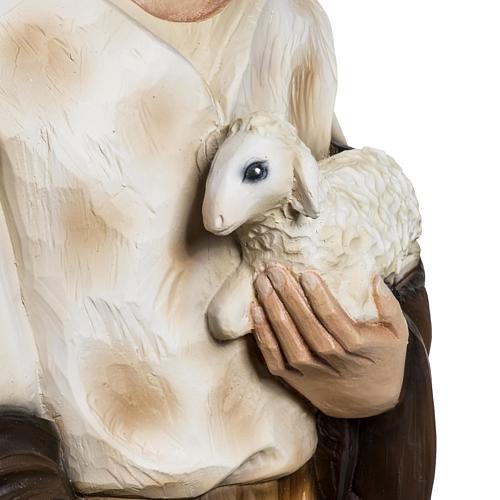 Pastor com cordeiro presépio 60 cm fibra de vidro