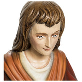 Pastor com lanterna e pão presépio 60 cm fibra de vidro PARA EXTERIOR