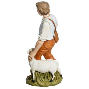 Pastor com ovelha presépio 60 cm fibra de vidro