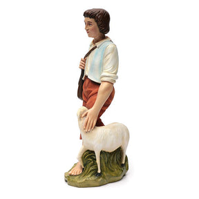 Pastor com ovelha presépio 60 cm fibra de vidro