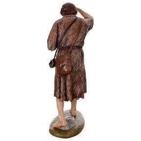 Pastor para presépio Lando Landi 100 cm fibra de vidro olhos cristal EXTERIOR