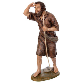 Pastor para presépio Lando Landi 100 cm fibra de vidro olhos cristal EXTERIOR