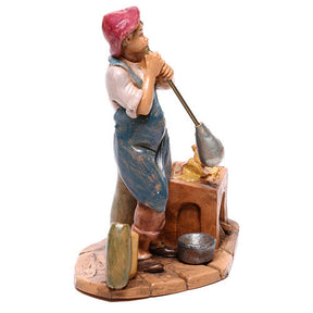 Pastor que trabalha o vidro para presépio Fontanini com figuras de 12 cm de altura média