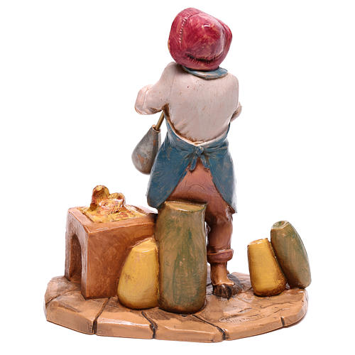 Pastor que trabalha o vidro para presépio Fontanini com figuras de 12 cm de altura média