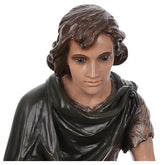 Pastorinho de joelhos para presépio Lando Landi 100 cm fibra de vidro olhos cristal EXTERIOR