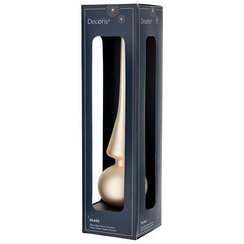 Ponteira de vidro ouro acabamento opaco 25 cm