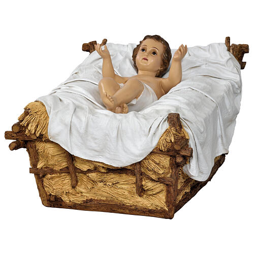 Presépio completo 160 cm Lando Landi 15 peças fibra de vidro olhos cristal EXTERIOR