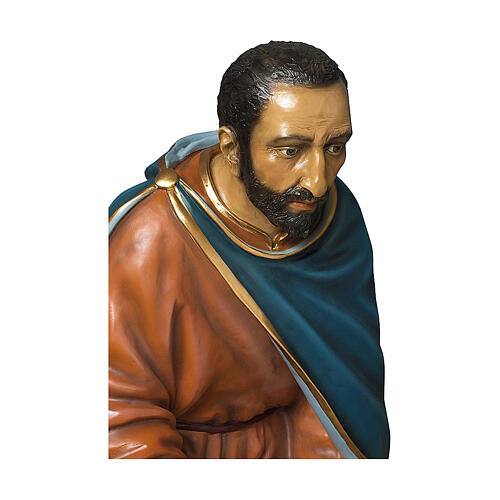 Presépio completo 160 cm Lando Landi 15 peças fibra de vidro olhos cristal EXTERIOR